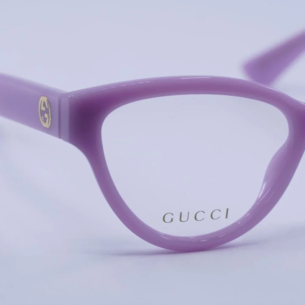 Gucci GG1581O 004 Eyeglasses Violet 55mm Cat Eye Frame